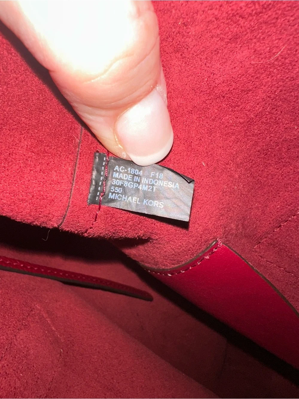 Michael Kors Large Red Leather Tote